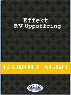 cover image of Effekt Av Uppoffring